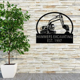 Hammer Excavating Metal Garden Sign - BrossHome Metal Wall Art