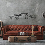 Hoonicorn Mustang (Hoonigan Mustang) Metal Car Silhouette Wall Art - BrossHome Metal Wall Art