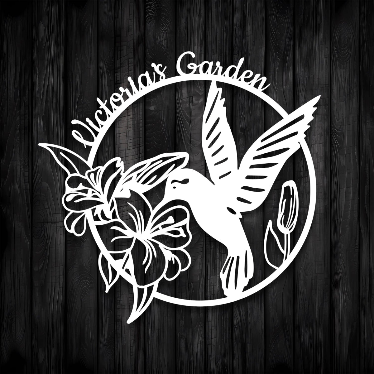 Hummingbird Metal Garden Sign Decor - BrossHome Metal Wall Art
