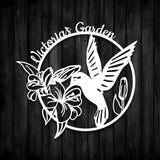 Hummingbird Metal Garden Sign Decor - BrossHome Metal Wall Art