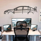 Impreza Wrx Sti Metal Car Silhouette Wall Art - BrossHome Metal Wall Art