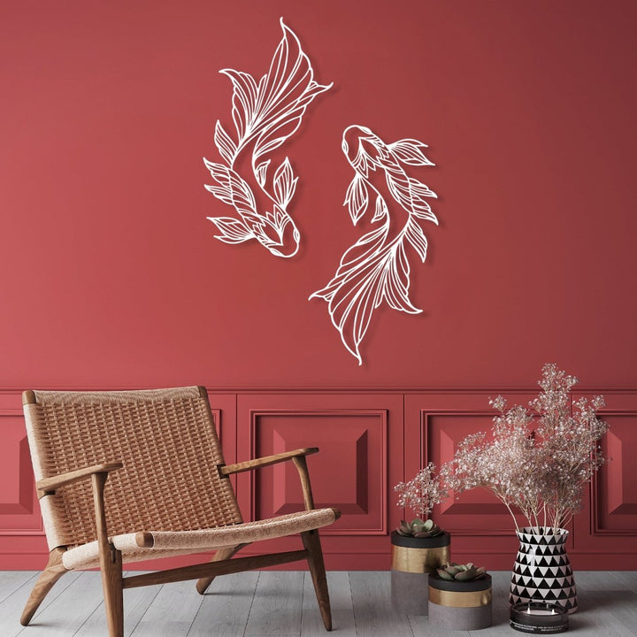 Koi Fish Metal Wall Art - BrossHome Metal Wall Art