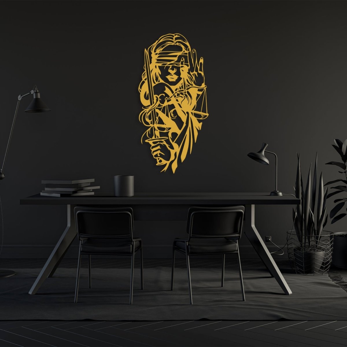 Lady of Justice Metal Wall Art - BrossHome Metal Wall Art