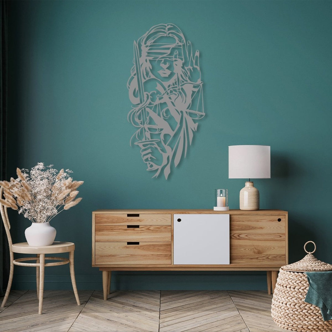 Lady of Justice Metal Wall Art - BrossHome Metal Wall Art