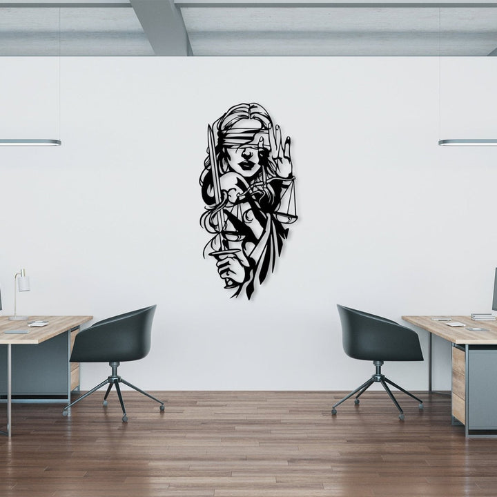 Lady of Justice Metal Wall Art - BrossHome Metal Wall Art