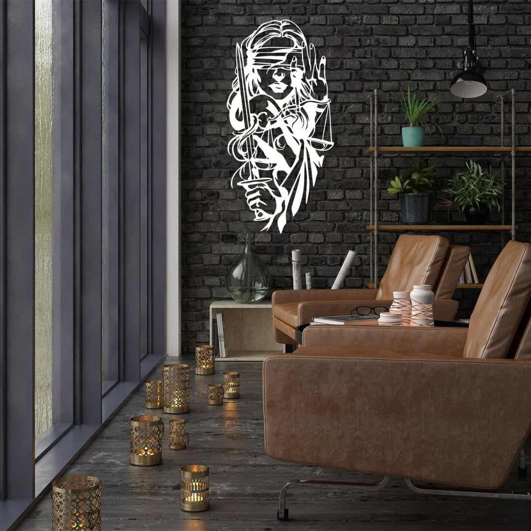 Lady of Justice Metal Wall Art - BrossHome Metal Wall Art