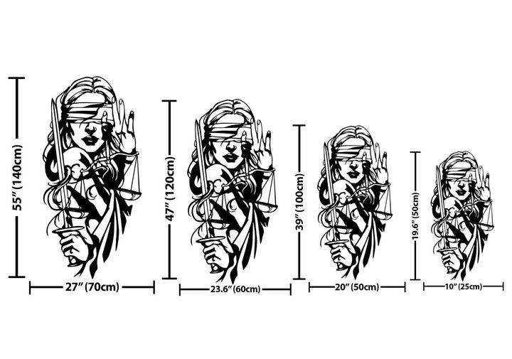 Lady of Justice Metal Wall Art - BrossHome Metal Wall Art