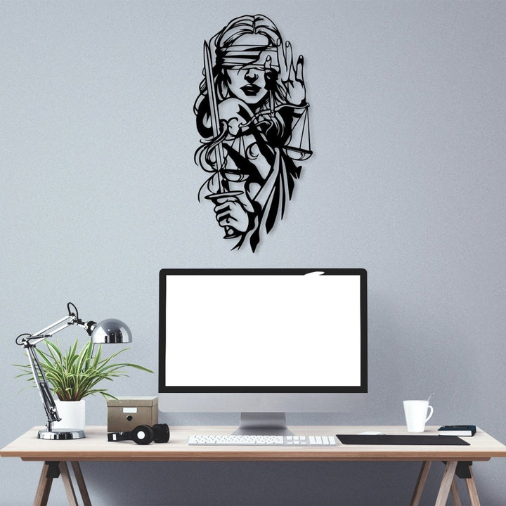 Lady of Justice Metal Wall Art - BrossHome Metal Wall Art