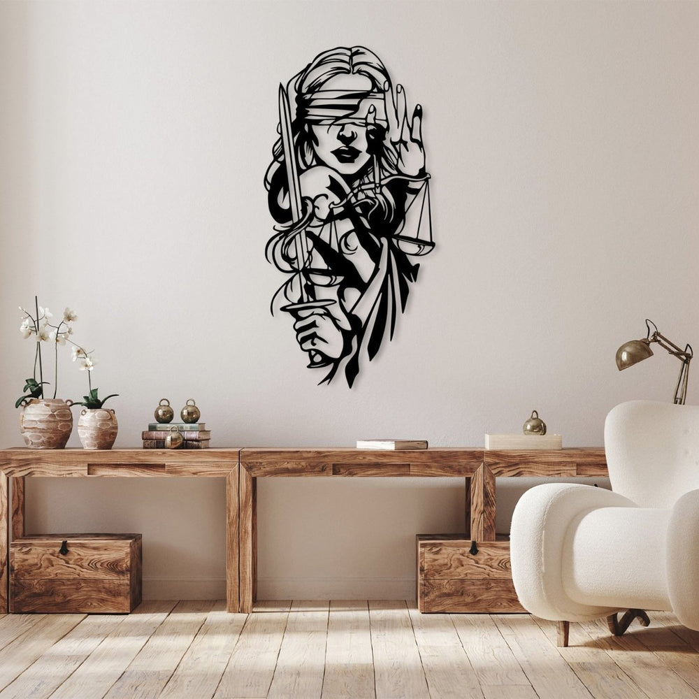 Lady of Justice Metal Wall Art - BrossHome Metal Wall Art