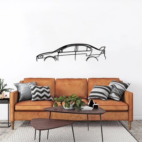 Lancer EVO X Car Metal Silhouette Wall Art - BrossHome Metal Wall Art