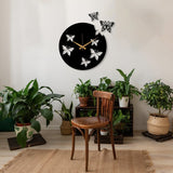 Large Butterfly Wall Clock - BrossHome Metal Wall Art