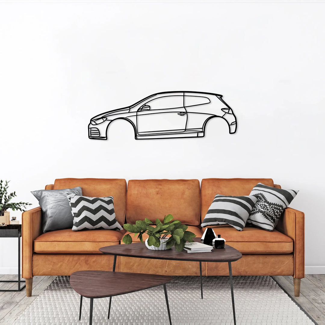 Vw Scirocco Metal Car Silhouette Wall Art