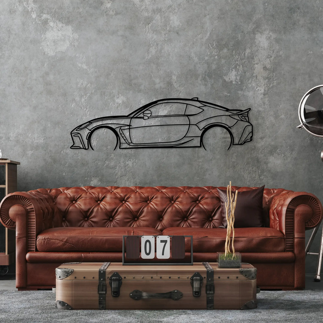 GR86 Car Metal Silhouette Wall Art - 4 