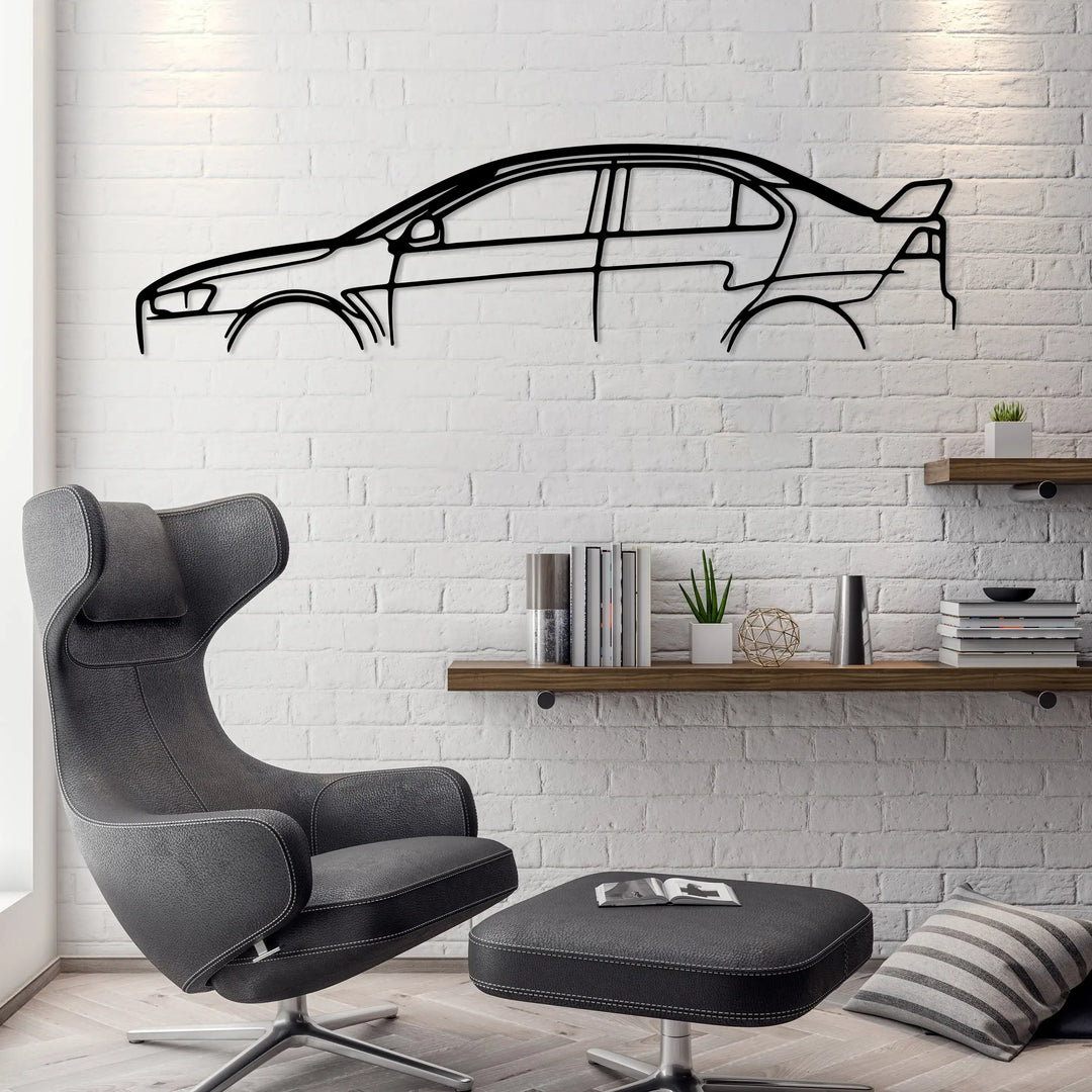 Lancer EVO X Car Metal Silhouette Wall Art