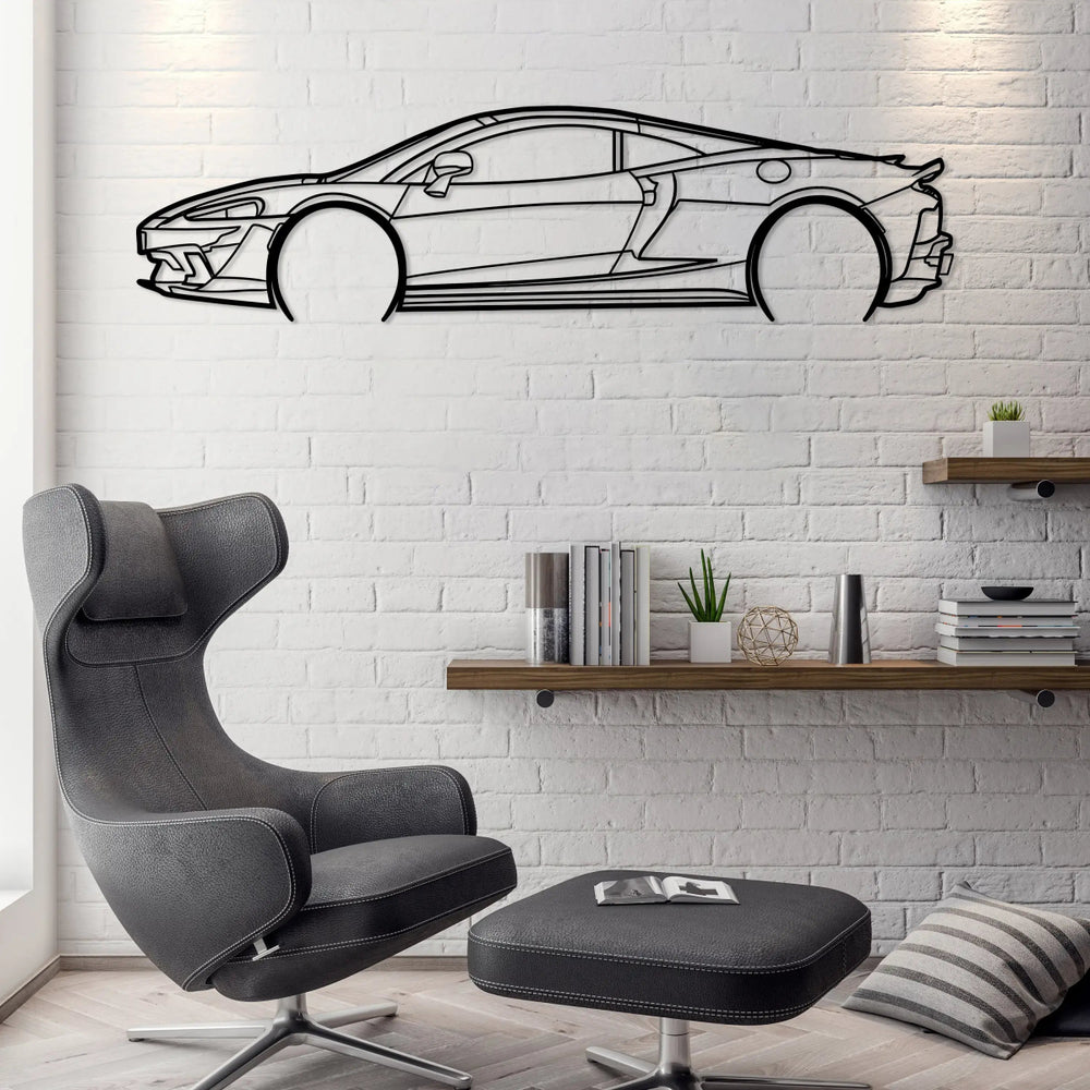 Mclaren Gt Car Silhouette Metal Wall Art - BrossHome Metal Wall Art