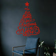 Merry Christmas Tree Metal Wall Decor - BrossHome Metal Wall Art