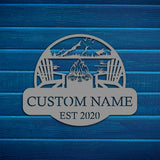 Metal Campfire Sign - BrossHome Metal Wall Art