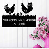 Metal Chicken Sign - BrossHome Metal Wall Art