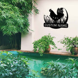 Metal Chicken Wall Decor - BrossHome Metal Wall Art