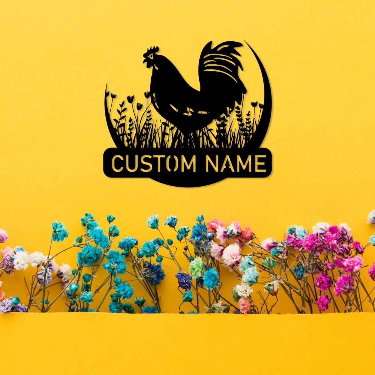 Metal Chicken Wall Decor - BrossHome Metal Wall Art