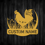 Metal Chicken Wall Decor - BrossHome Metal Wall Art