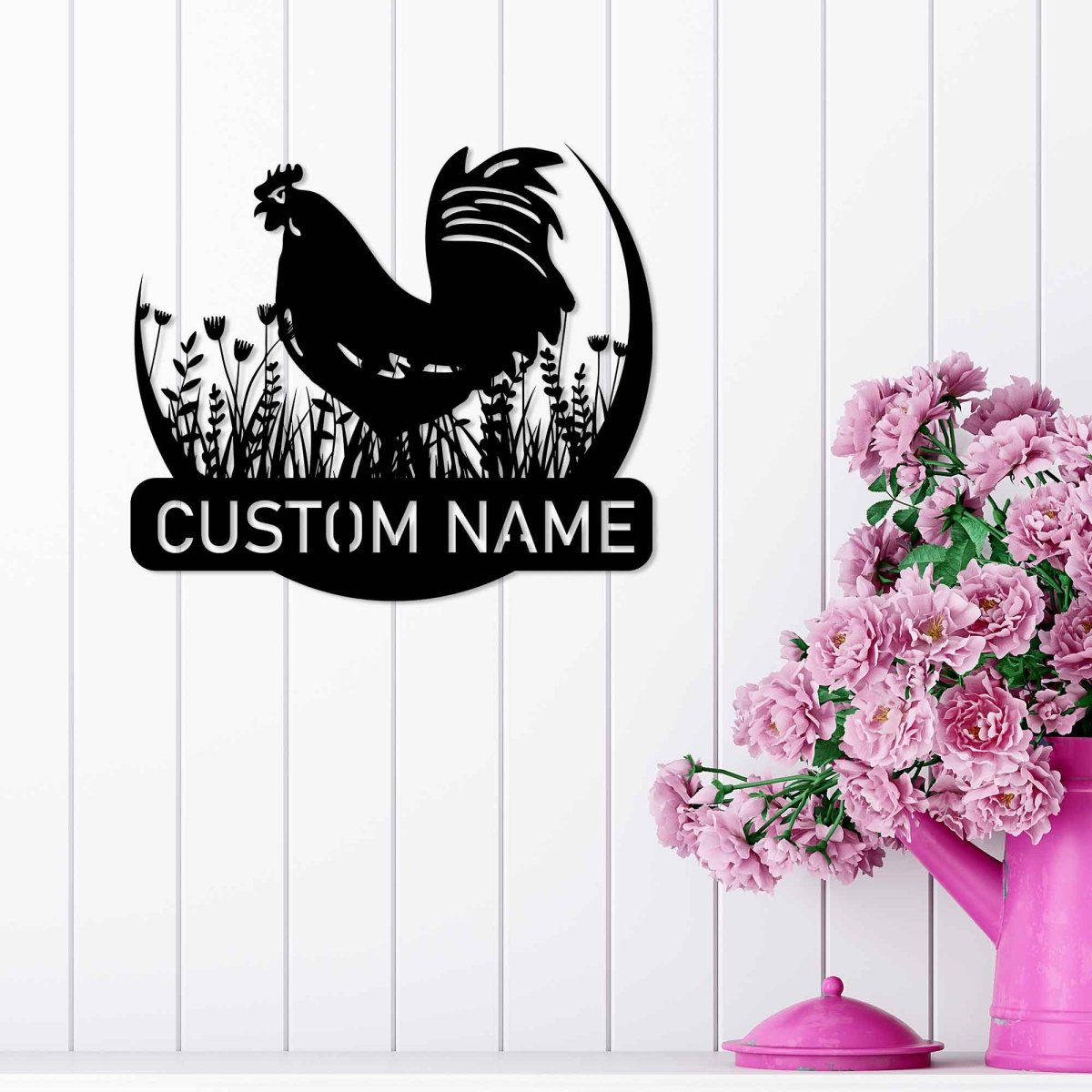 Metal Chicken Wall Decor - BrossHome Metal Wall Art