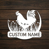 Metal Chicken Wall Decor - BrossHome Metal Wall Art