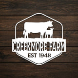 Metal Farm Name Wall Sign - BrossHome Metal Wall Art