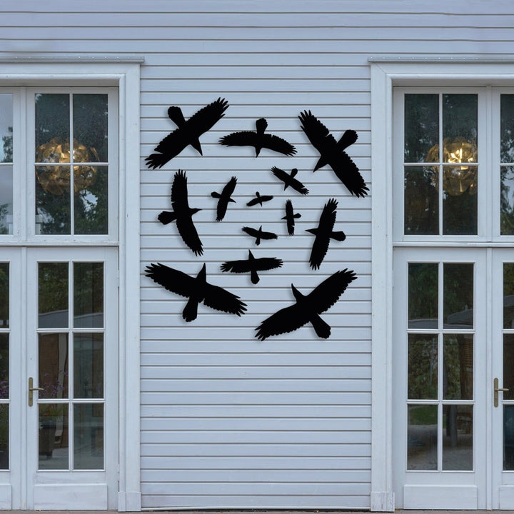 Metal Flock of Birds Wall Art - BrossHome Metal Wall Art