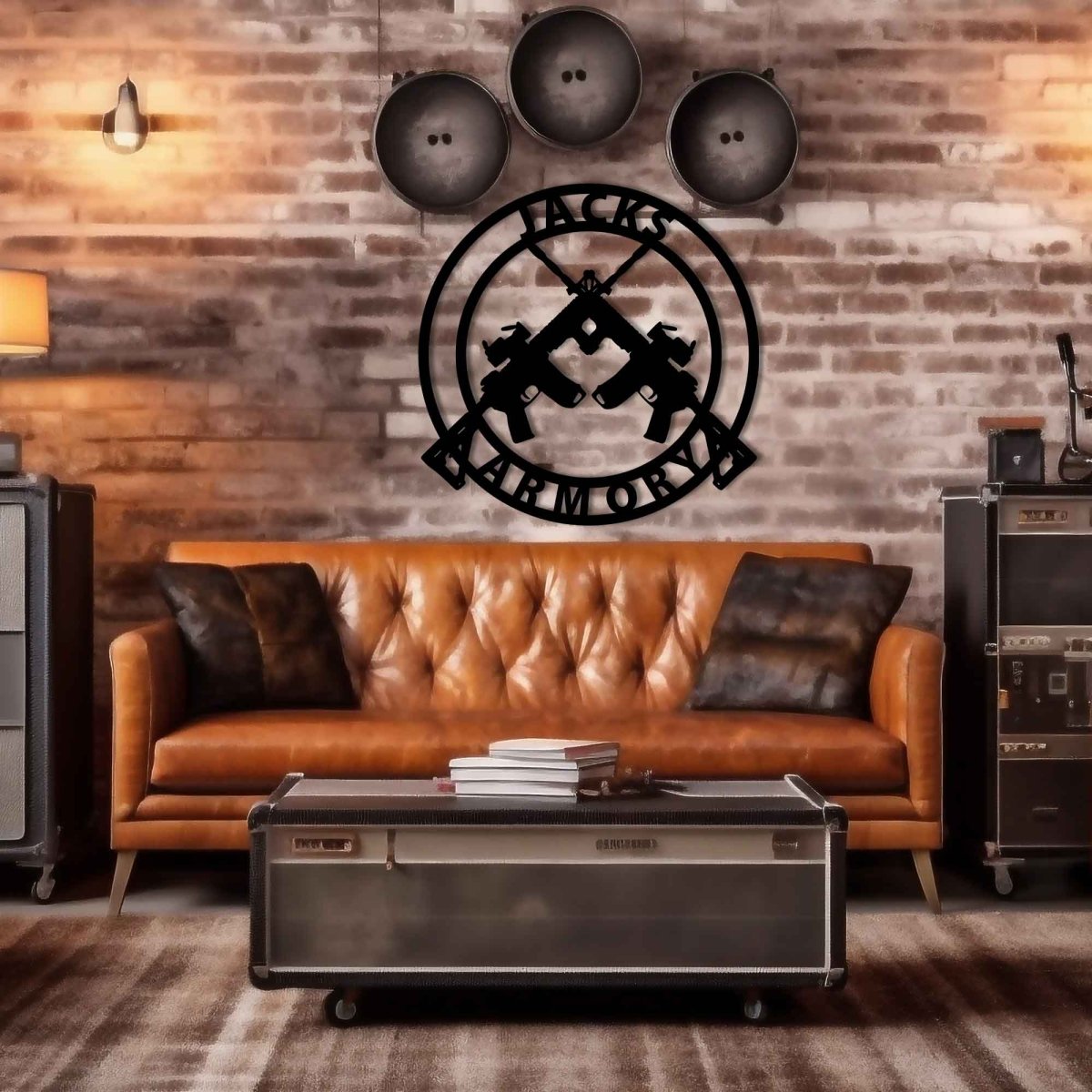 Metal Gun Wall Art - BrossHome Metal Wall Art