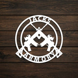 Metal Gun Wall Art - BrossHome Metal Wall Art