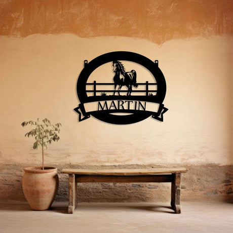 Metal Horse Sign - BrossHome Metal Wall Art