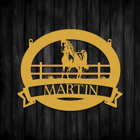 Metal Horse Sign - BrossHome Metal Wall Art