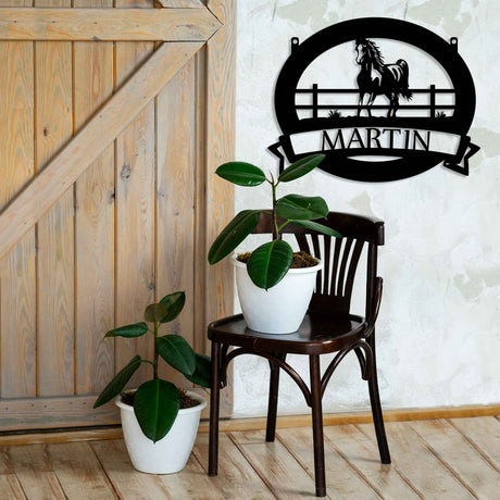 Metal Horse Sign - BrossHome Metal Wall Art