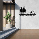 Metal House Address Sign - BrossHome Metal Wall Art