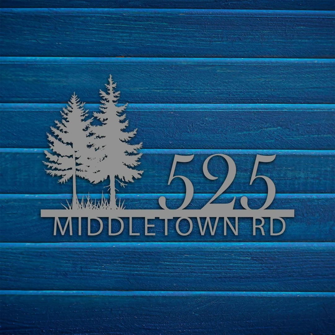 Metal House Address Sign - BrossHome Metal Wall Art