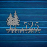Metal House Address Sign - BrossHome Metal Wall Art
