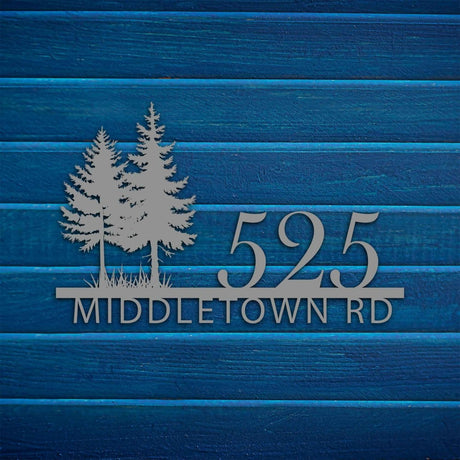 Metal House Address Sign - BrossHome Metal Wall Art