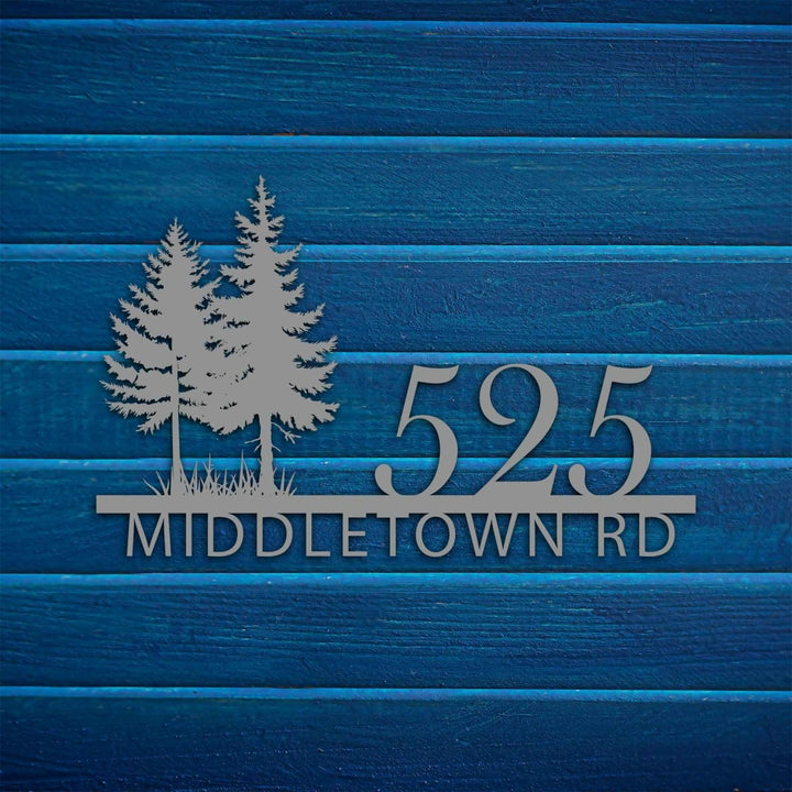 Metal House Address Sign - BrossHome Metal Wall Art