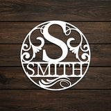 Metal Last Name Sign - BrossHome Metal Wall Art