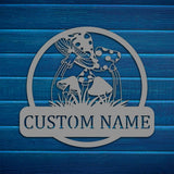 Metal Mushroom Wall Art for Porch and Garden - BrossHome Metal Wall Art