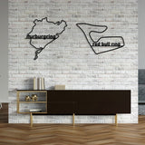 Metal Race Track Wall Art - BrossHome Metal Wall Art