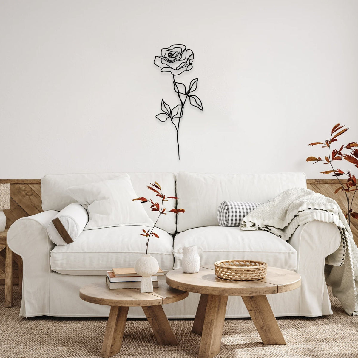 Metal Rose Wall Art - BrossHome Metal Wall Art