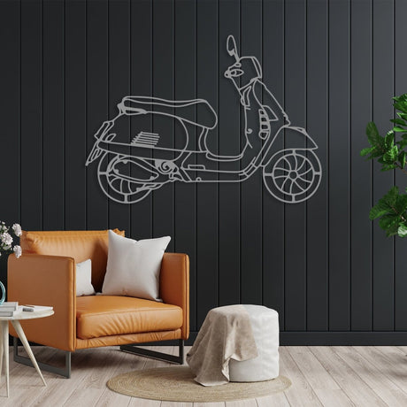 Metal Scooter Wall Art - BrossHome Metal Wall Art