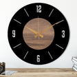 METAL WALL CLOCK WITH BLACK BACKGROUND - BrossHome Metal Wall Art
