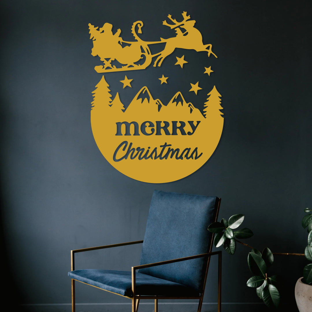 Metal Wall Decor Draft - Merry Christmas Livingroom Metal Wall Art - BrossHome Metal Wall Art