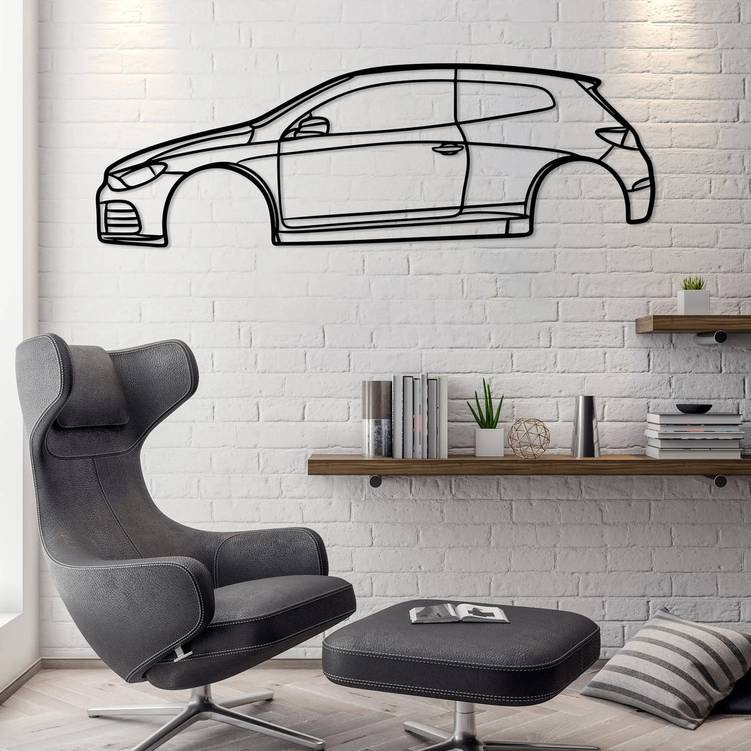 Vw Scirocco Metal Car Silhouette Wall Art