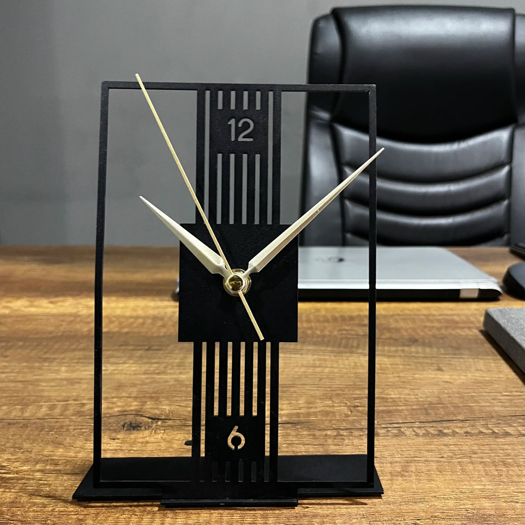Modern Grid Tabletop Clock