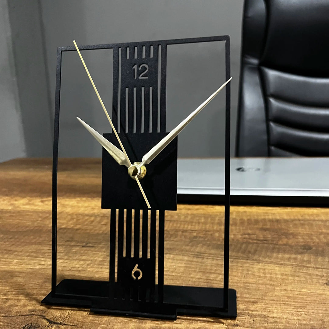Modern Grid Tabletop Clock
