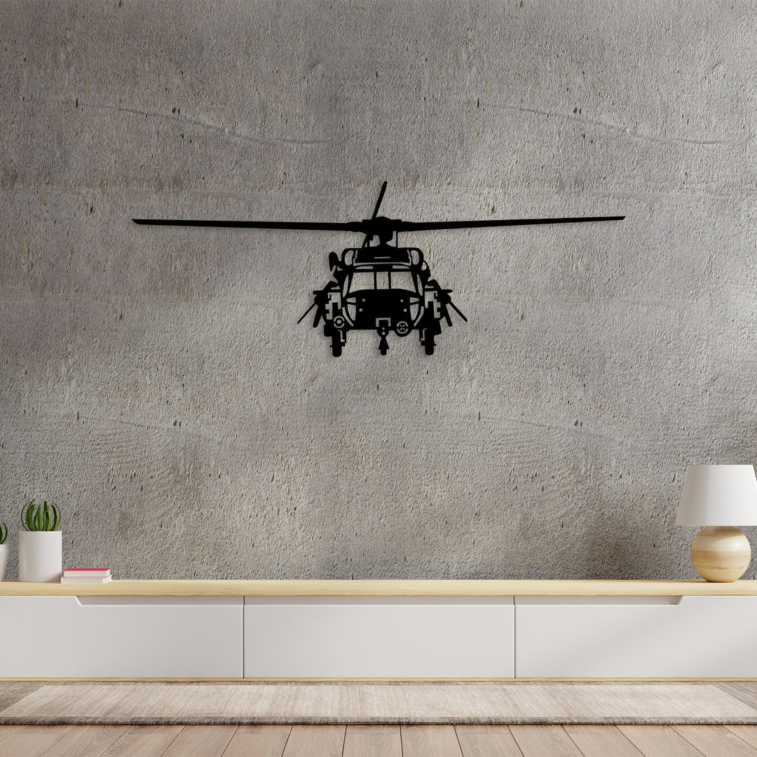 Helicopter Metal Wall Art